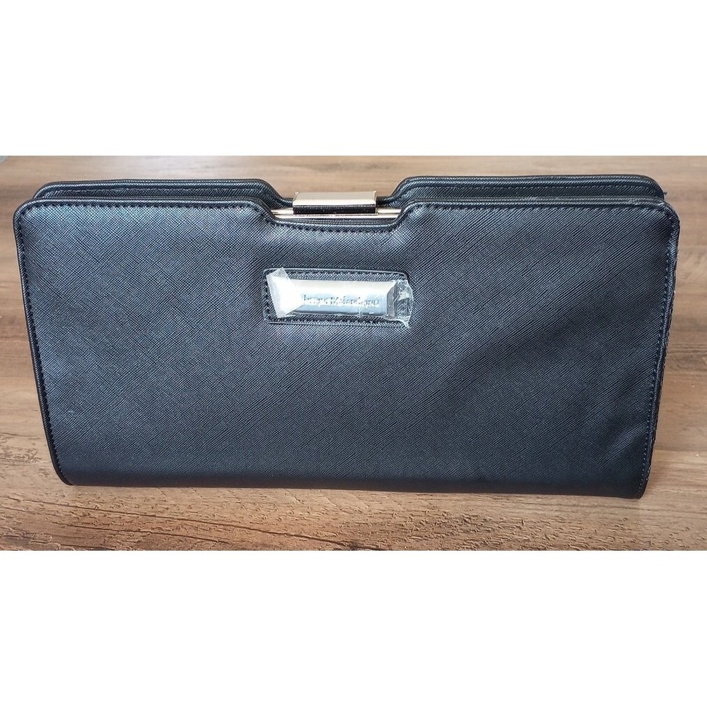 Catherine Malandrino Bibi Clutch W/Chain Strap Vegan Leather Black NWT